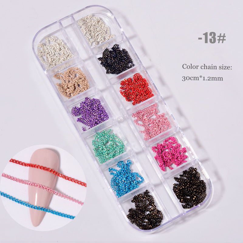 NRS022 ForLife New Nail Art Jewelry Rhinestone Mixed Rivet Pearl Small Accessories Nail Decoration Metal Chain Accessories