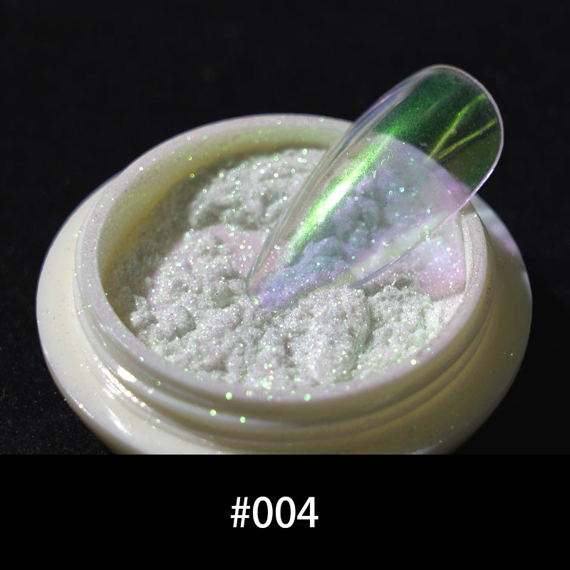 FNP028 Wholesale Moonlight Nail Acrylic Powder Solid Aurora Mirror White Pearl Powder UV Nail Glitter Chrome Powder