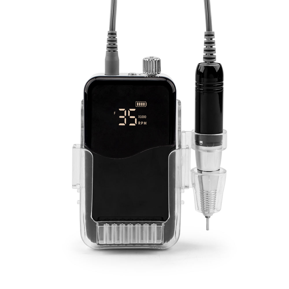 FNDM002 Professional Rechargeable Desktop 35000RPM Acrylic Nail File Drill Machine 45W Nail Polish Machine Drill Bit