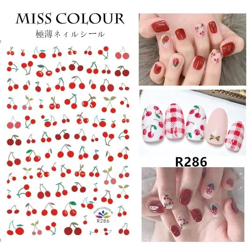 NS5D014  ForLife 1sheet Water Decal Fruit Series Nail Stickers Rainbow Cherry Orange Lemon Pineapple Decals Designs Manicure Waterm