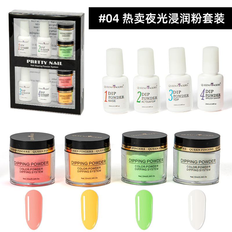 FNP081 New nail gel infiltrated dipping powder set tool combination and Pigment Acrylic custom color selection for nail art decoration
