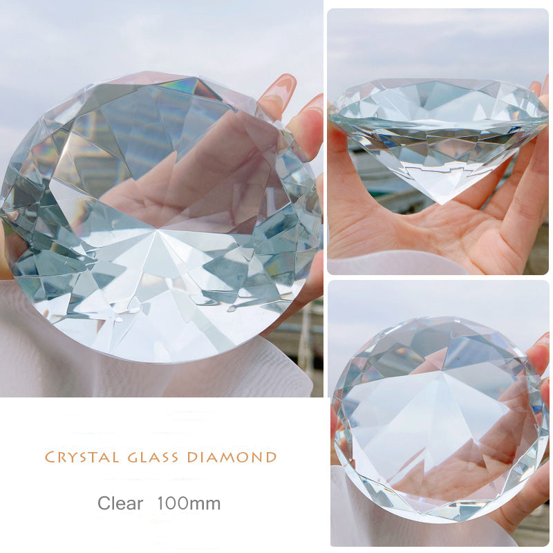 NRS020 Nail Art Shooting Crystal Symphony Transparent Rhinestone Glass Decoration Props 100mm 3.9" Large Jewelry display photo props