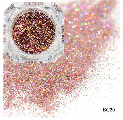 FNP006 Hot nail enhancement platinum glitter gold foil gold powder laser color change DIY nail sequins