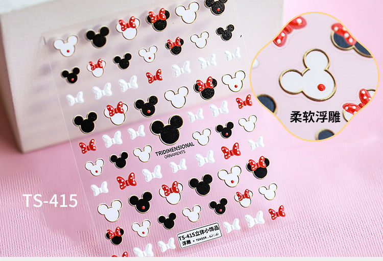 NS5D001 New Summer Nail Leave 5D Nail Sticker Adhesive Decal Summer Drinking Fruit Slider Laser Nail Art Decoration Manicure Wrap 3D