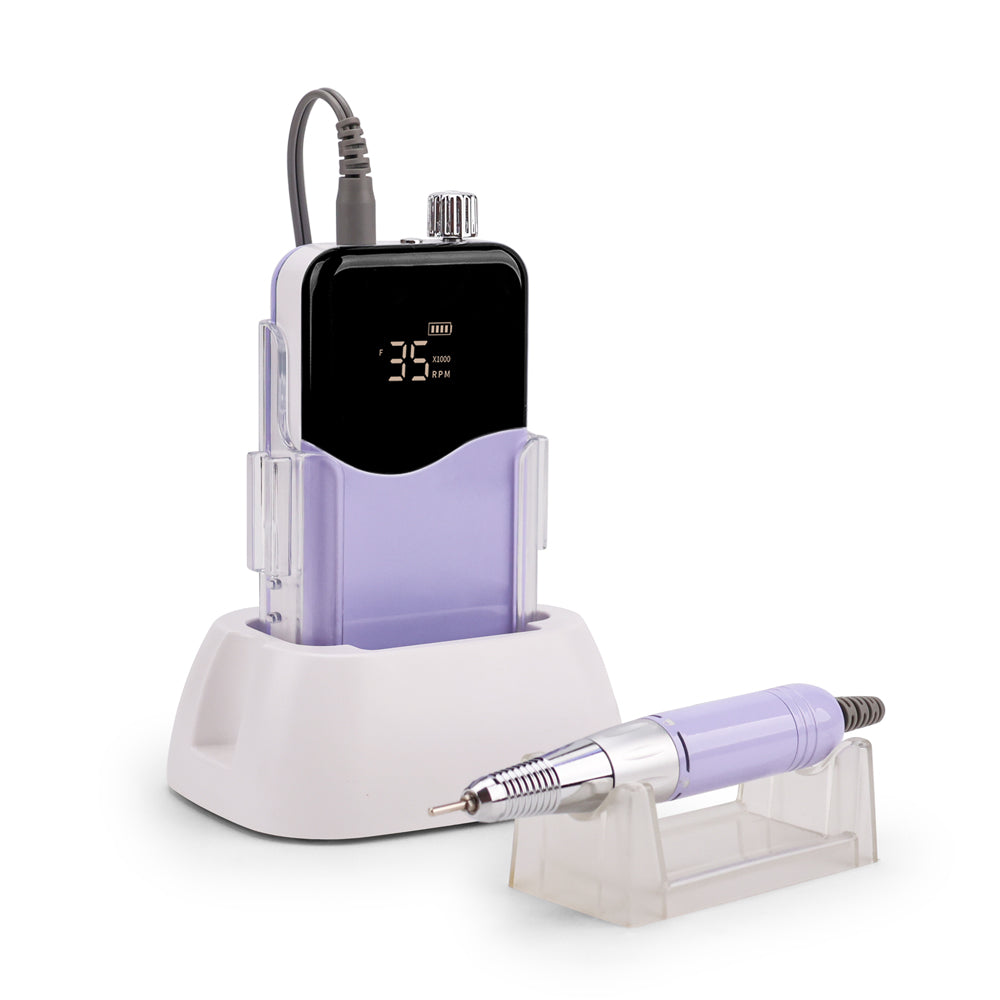 FNDM002 Professional Rechargeable Desktop 35000RPM Acrylic Nail File Drill Machine 45W Nail Polish Machine Drill Bit