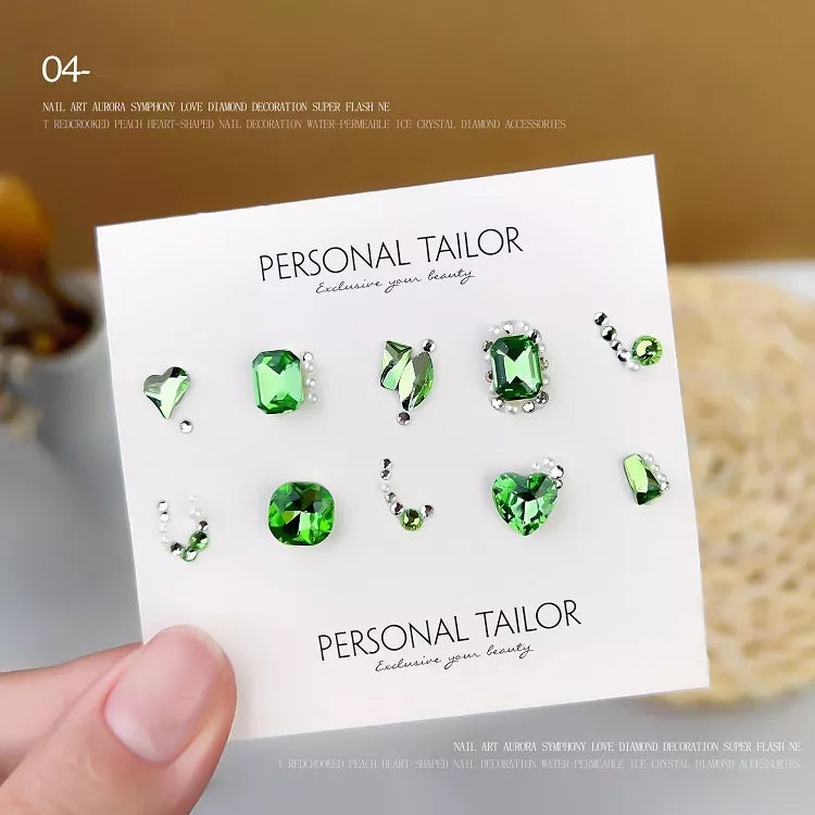 NZJ035 Exquisite Luxury manicure rhinestone jewelry glass shaped diamond DIY accessories