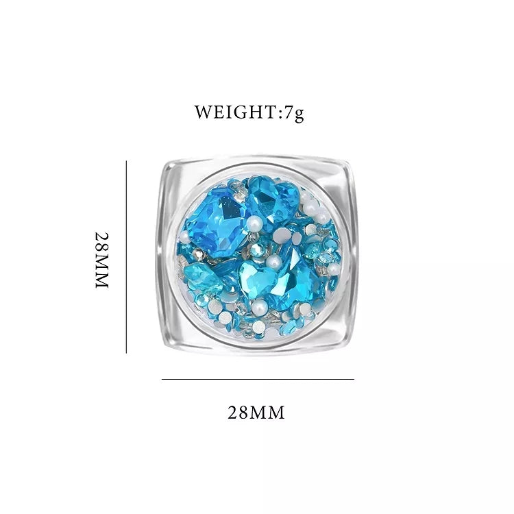 NZJ035 Exquisite Luxury manicure rhinestone jewelry glass shaped diamond DIY accessories
