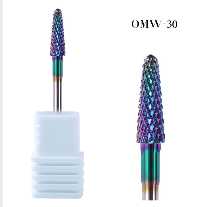 NDB033 Rainbow Carbide Nail Drill Bit Electric Nail Mills Cutter for Manicure Machine Nail Files Accessories tools
