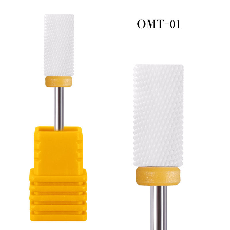 NDB019 Cylinder Ceramic Nail Drill Bits Milling Cutters Manicure Pedicure Electric Machine Accessories Tool