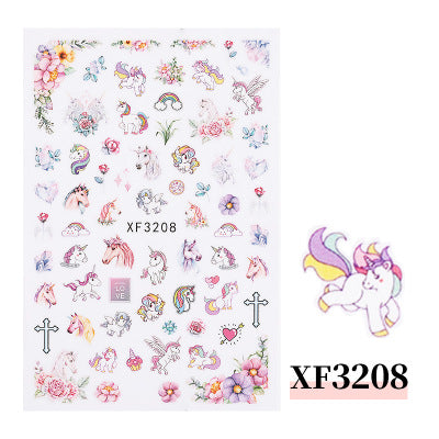 NS5D026  ForLife 3D Nail Sticker Summer Flower Flamingo Design Stickers for Nails Adhesive DIY Manicure Slider Nail Sliders