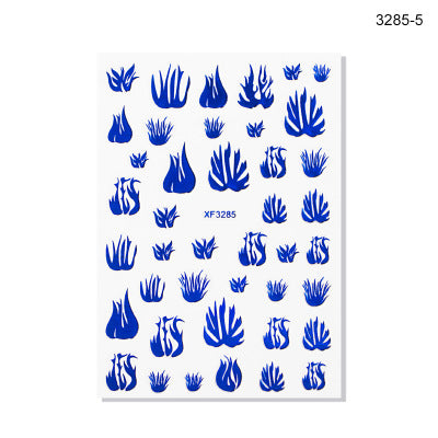 NS5D022  ForLife 3D Manicure Flame Nail Sticker Holographic fireworks decals Reflections Self-Adhesive Foils DIY Nail Art Decoration