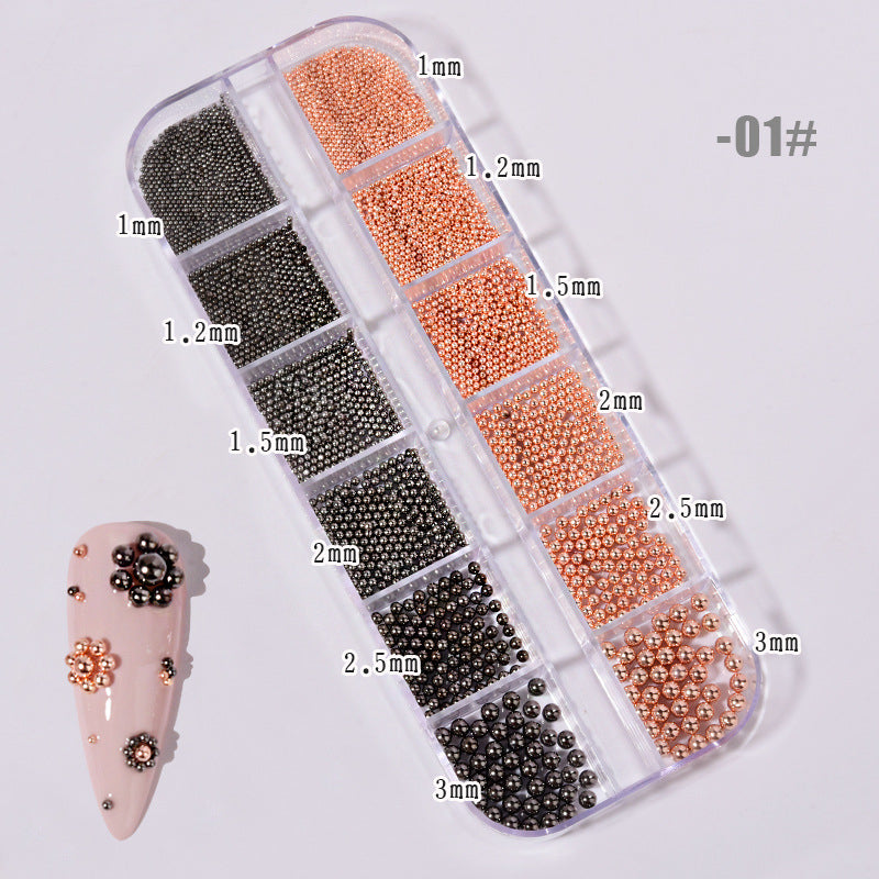 NRS022 ForLife New Nail Art Jewelry Rhinestone Mixed Rivet Pearl Small Accessories Nail Decoration Metal Chain Accessories