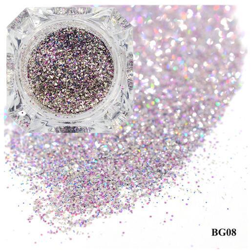 FNP006 Hot nail enhancement platinum glitter gold foil gold powder laser color change DIY nail sequins