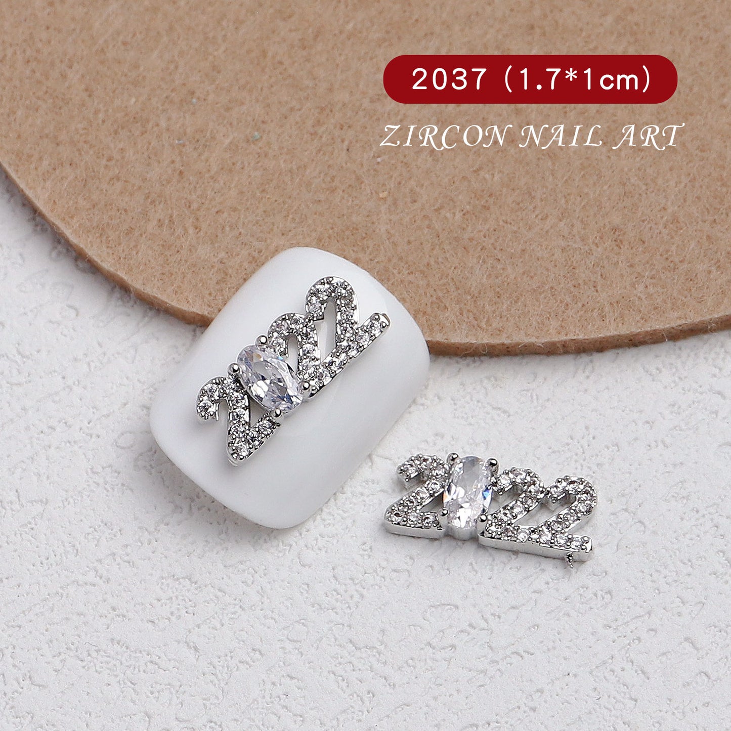 NZJ055 Nail Art Tiger Year Jewelry New Year Rhinestone Super Flash Zircon Rich Fortune Lucky Cat Nail Decoration