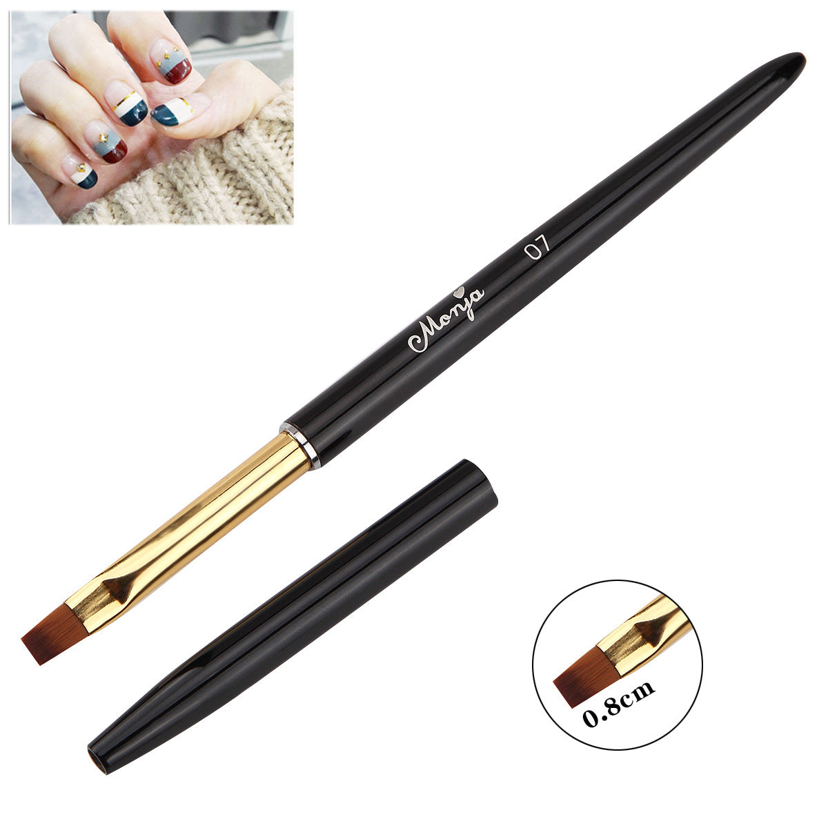 NBR023  ForLife Nail Art Brush Pen Light Therapy  Draw line pen Nail Art Drawing brush Carving Pen manicure tool