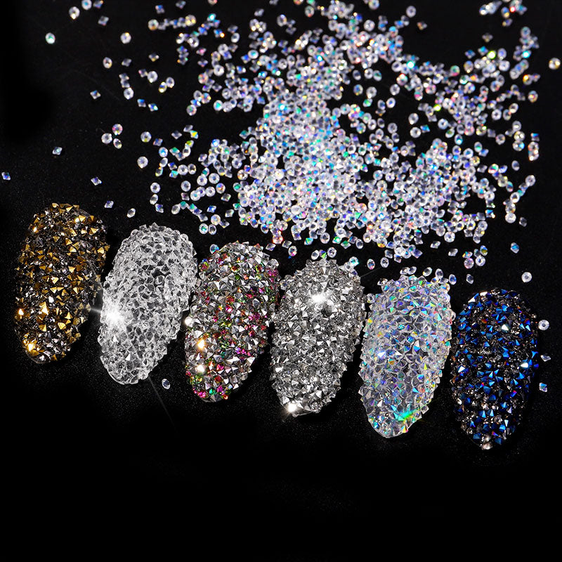NRS025 ForLife Multicolor Crystal Nail Rhinestones Shiny mini pixie caviar AB Glass Nail Art Decorations Accessories