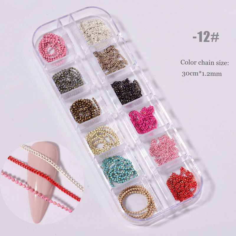 NRS022 ForLife New Nail Art Jewelry Rhinestone Mixed Rivet Pearl Small Accessories Nail Decoration Metal Chain Accessories