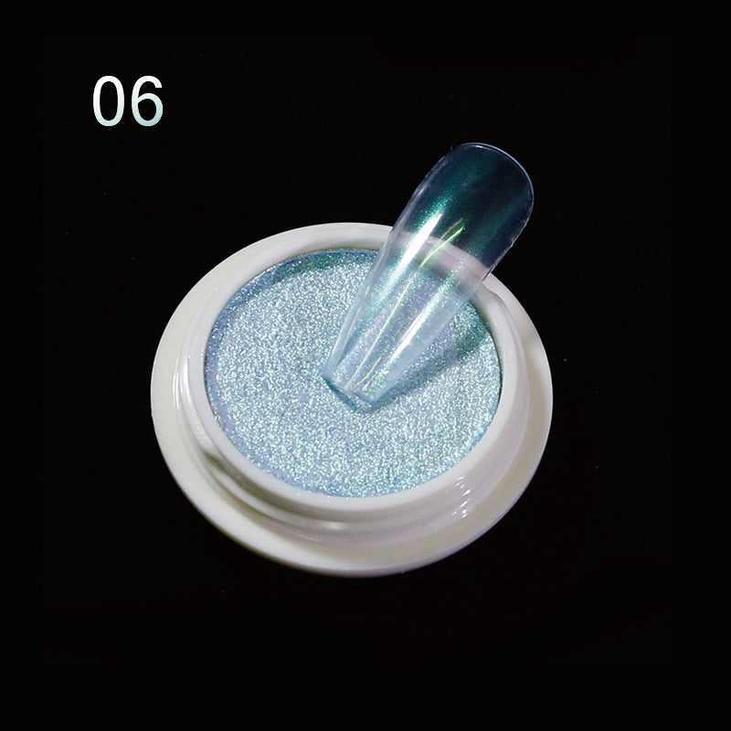 FNP047 1g Aurora Pigment Nail Mirror Chrome Glitter Nail Acrylic Powder For Nail Art Designs