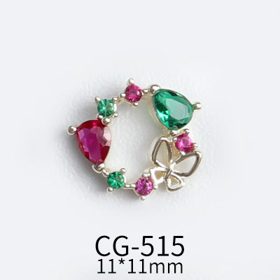 NZJ041 BowKnot Garland Zircon Nail Art Crystals Jewelry Rhinestone Nails Accessories Supplies Decorations Charms