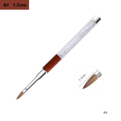 NBR022  ForLife Nair art 100% pure Kolinsky hair brush Nail Tools Nail Pen Crystal Pen Mink Hair Brush Drawing Carving Pen