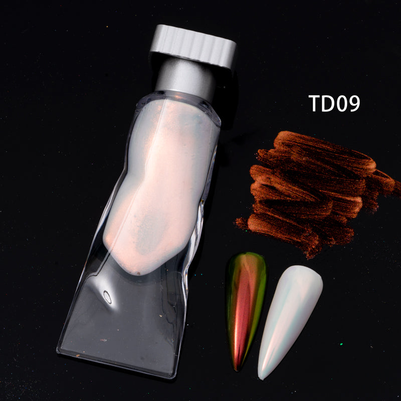 FNP017 Flta tube wholesale 7 colors magic mirror liquid powder for art nails pigment