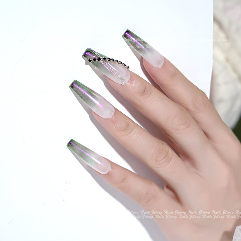 FNP028 Wholesale Moonlight Nail Acrylic Powder Solid Aurora Mirror White Pearl Powder UV Nail Glitter Chrome Powder