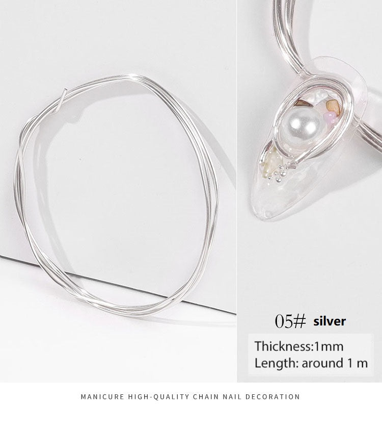 NDE034 ForLife Nail art Copper wire, handmade jewelry, color-preserving, shaped anti-oxidation thick copper wire