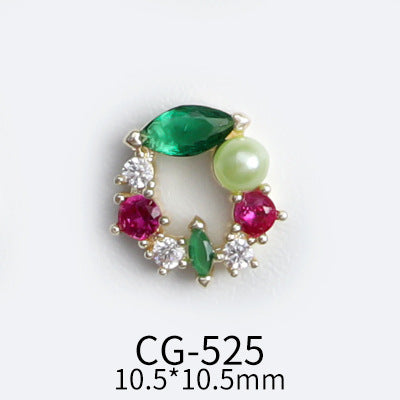 NZJ041 BowKnot Garland Zircon Nail Art Crystals Jewelry Rhinestone Nails Accessories Supplies Decorations Charms