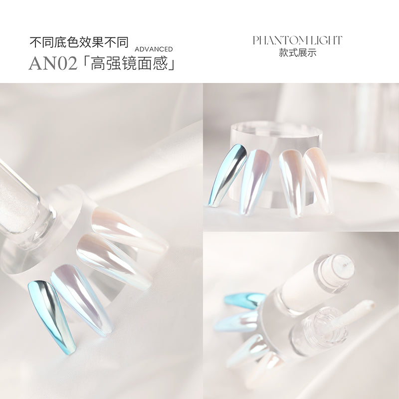 FNP007 Aurora Moonlight AN series Nail Powder Professional 6 Colors Acrylic Mirror Nail Art powder