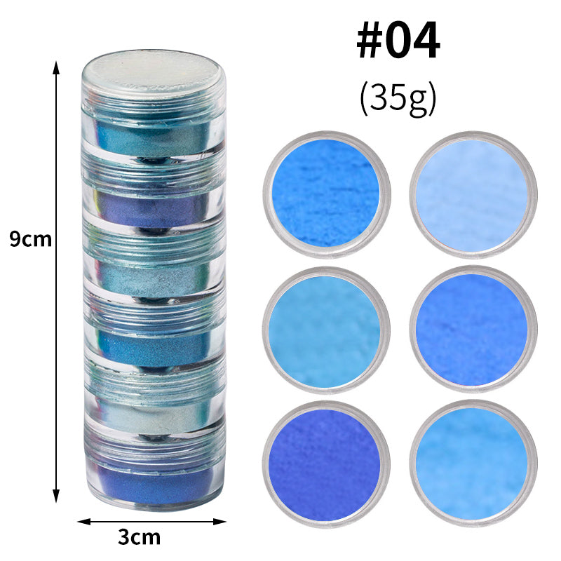 FNP076 Hot packaging 4 styles color fluorescent fireworks nail powder used for nail art decoration