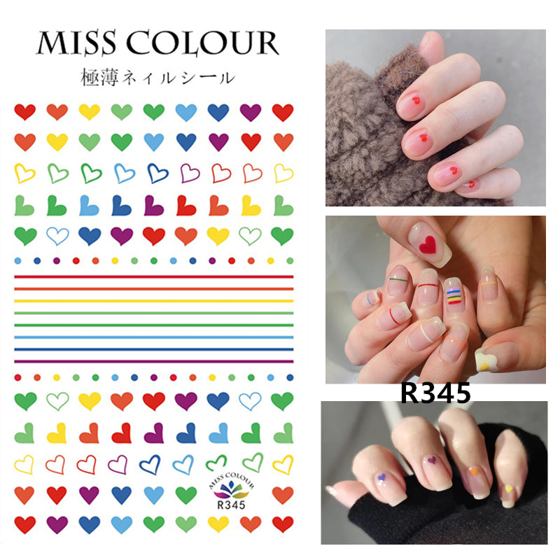 NS5D032  New new butterfly Avocado Decals Manicure Ballet shoe ribbon Morocco Nail Art Stickers for Fingernails Nail Tips