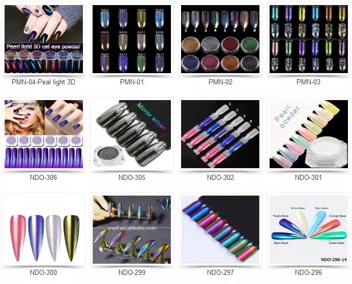 FNP096 Wholesale 18 Jars/lot Easy Apply Colorful Tiny Nail Glitter Fashion private label acrylic powder Pigment set