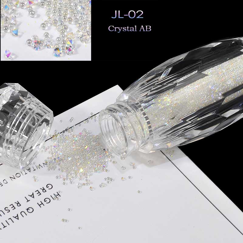 NRS010 ForLife Glass Mini Caviar Beads Crystal DIY Tiny Nail Art Rhinestones Decorations