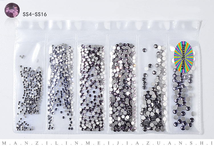 NRS006 ForLife Glass Flatback Crystal Nail Rhinestones Muliti-size Charm Nail Art Decorations