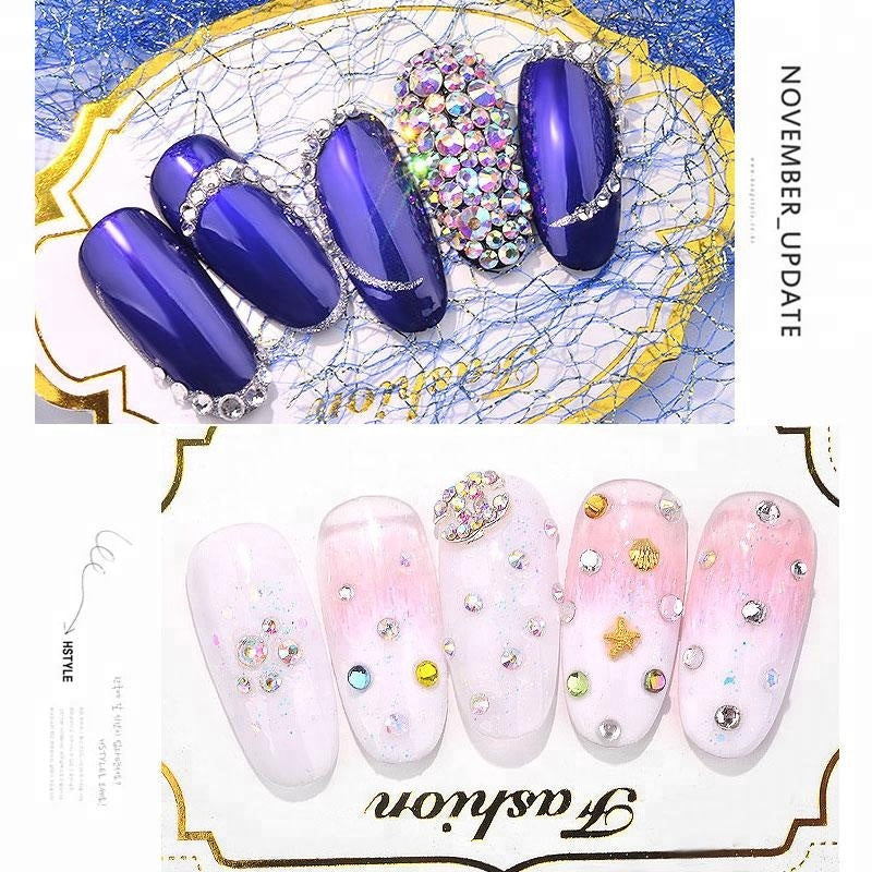 NRS006 ForLife Glass Flatback Crystal Nail Rhinestones Muliti-size Charm Nail Art Decorations