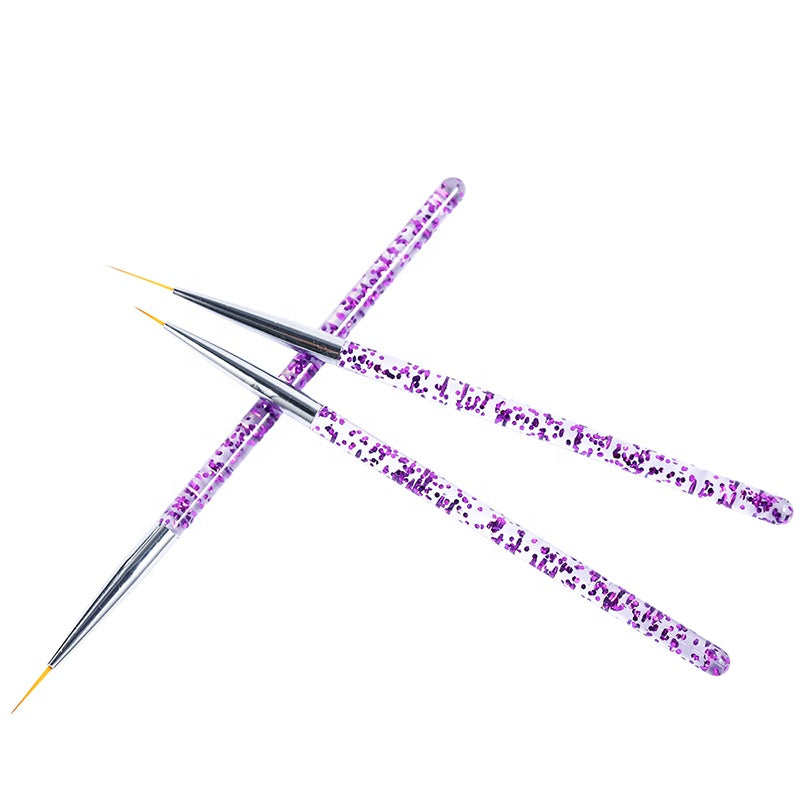 NBR011 ForLife Professional Nail Art Liner Brush UV Gel Painting Acrylic Nail Brushes Striping Brushes with Shining Handle