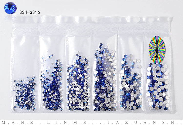 NRS006 ForLife Glass Flatback Crystal Nail Rhinestones Muliti-size Charm Nail Art Decorations