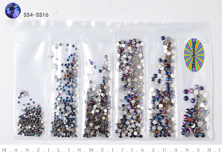 NRS006 ForLife Glass Flatback Crystal Nail Rhinestones Muliti-size Charm Nail Art Decorations