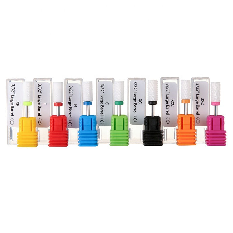 NDB019 Cylinder Ceramic Nail Drill Bits Milling Cutters Manicure Pedicure Electric Machine Accessories Tool