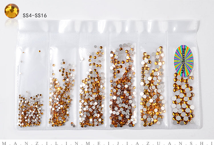 NRS006 ForLife Glass Flatback Crystal Nail Rhinestones Muliti-size Charm Nail Art Decorations