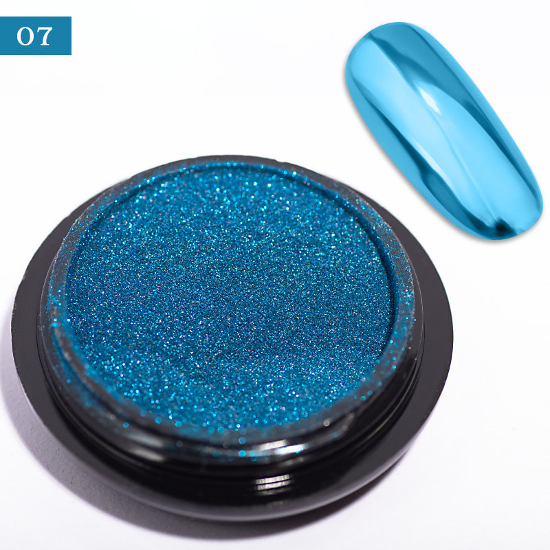 FNP095 Eco-friendly Non-toxic Nail Chrome Pigment Powder 0.5g/jar or Custom Packaging Nail Glitter Powder