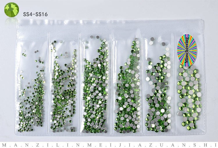 NRS006 ForLife Glass Flatback Crystal Nail Rhinestones Muliti-size Charm Nail Art Decorations