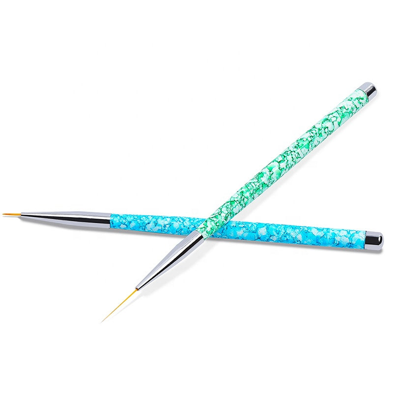 NBR006 ForLife 4Pcs/Set Nail Art Liner Gird Stripes Drawing Brushes Marble Printed Gradient UV Gel Polish Painting Pen DIY Tips