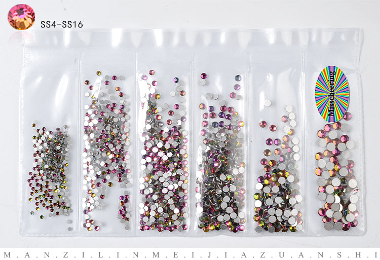 NRS006 ForLife Glass Flatback Crystal Nail Rhinestones Muliti-size Charm Nail Art Decorations