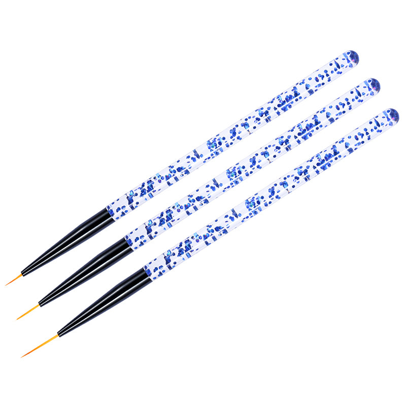 NBR011 ForLife Professional Nail Art Liner Brush UV Gel Painting Acrylic Nail Brushes Striping Brushes with Shining Handle