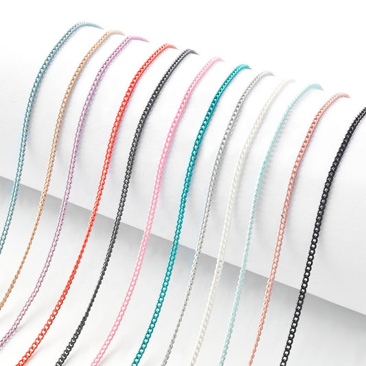 NDE029 ForLife 12 Types Colorful Thin Metal Chains 3d Nail Art Decorations Charm Nail Jewelry DIY Nail Decoration