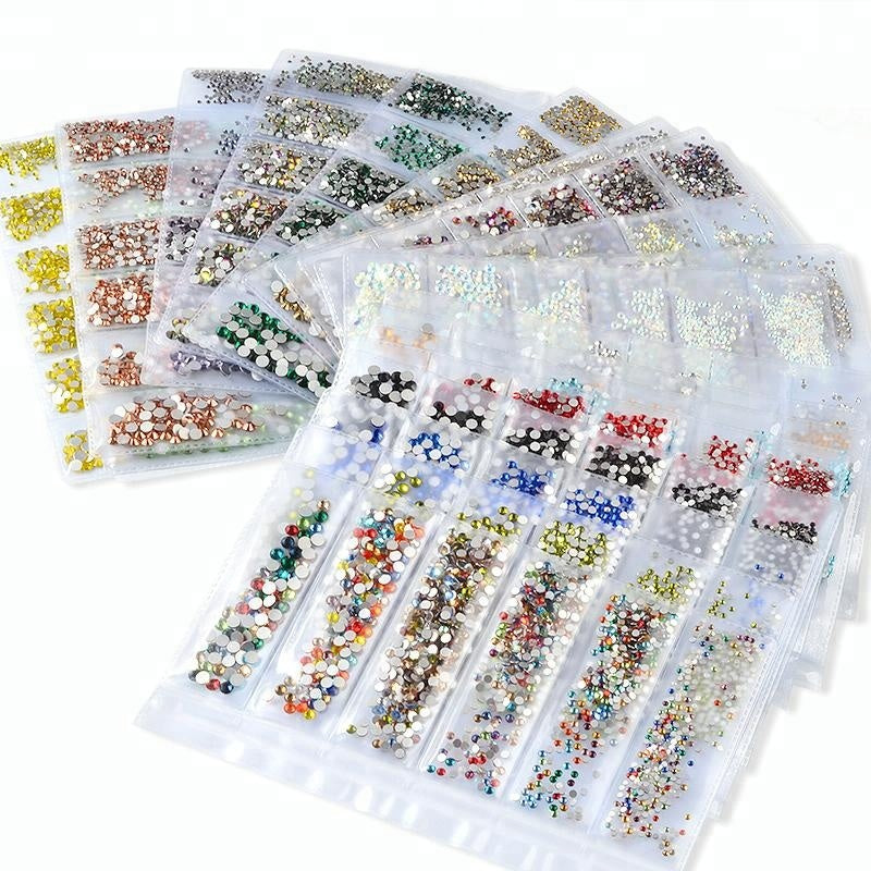 NRS006 ForLife Glass Flatback Crystal Nail Rhinestones Muliti-size Charm Nail Art Decorations
