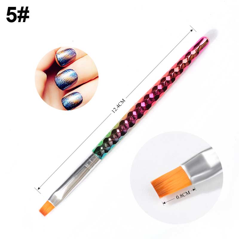 NAB009 ForLife 7 Style Gradient Mermaid Nail Art Painting Liner Brush UV Gel Polish 3D French Tips Sculpture Drawing Pen
