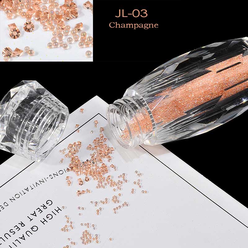 NRS010 ForLife Glass Mini Caviar Beads Crystal DIY Tiny Nail Art Rhinestones Decorations