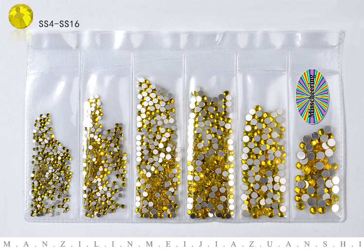 NRS006 ForLife Glass Flatback Crystal Nail Rhinestones Muliti-size Charm Nail Art Decorations